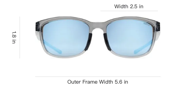 REVO TR90 Rectangular Sunglasses Unisex Gray-3