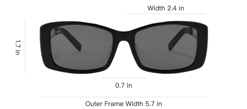 Fakeme Square Sunglasses Unisex Black-3