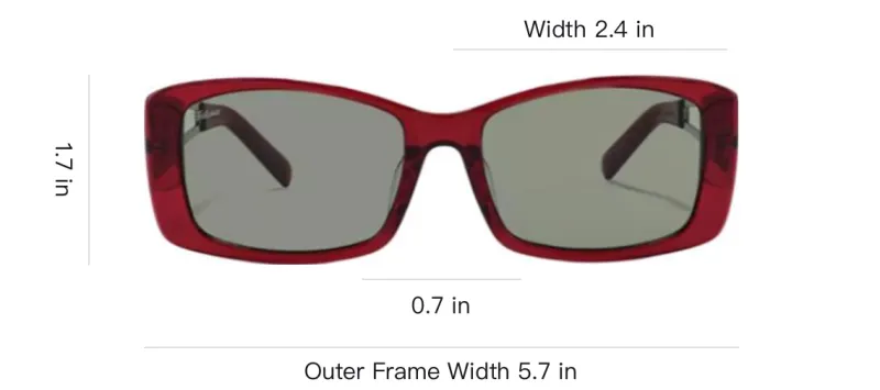 Fakeme Plate Irregular Shape Eyeglass Frames Unisex Red-3