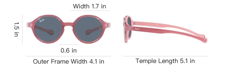 RayBan Oval Sunglasses Unisex Pink-3