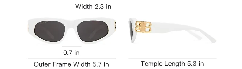 Balenciaga Sunglasses Women's White-5