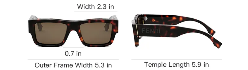 FENDI Rectangular Frame Sunglasses-3
