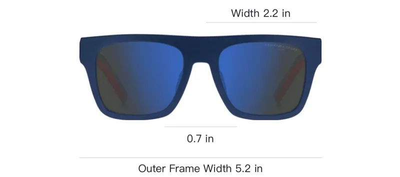 Tommy Hilfiger Irregular Shape Sunglasses Unisex Blue-3