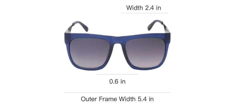 GUESS Metal Square Sunglasses Men's Blue-2