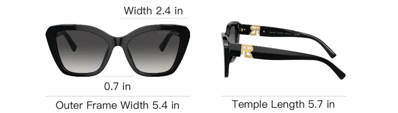 Ralph Lauren Collection Irregular Shape Sunglasses Women's Black-3