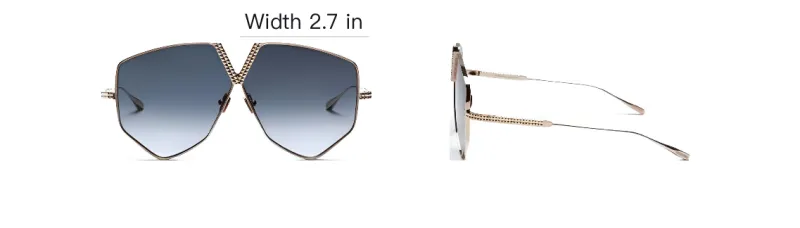 Valentino Geometric frame Tinted Sunglasses-3