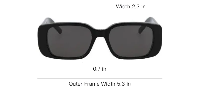 DIOR Rectangular Sunglasses Women's Black-3