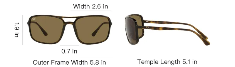 RayBan Chromance Rectangle Frame Sunglasses-4
