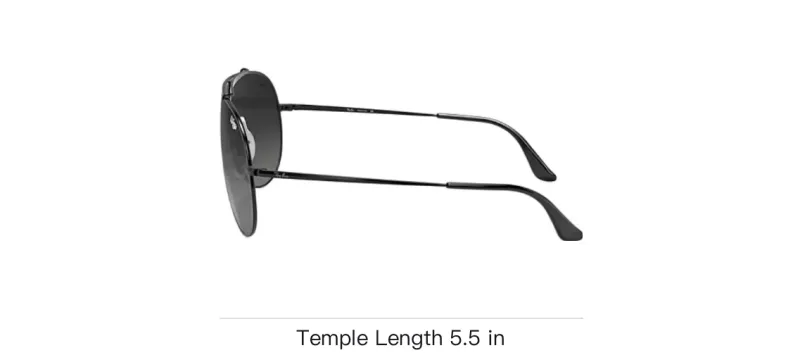 RayBan Metal Aviator Sunglasses Unisex Black-5