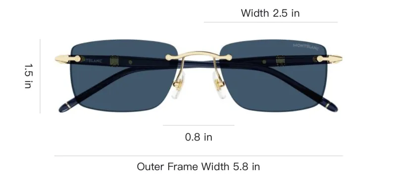 MONTBLANC Rectangular Frame Sunglasses-3