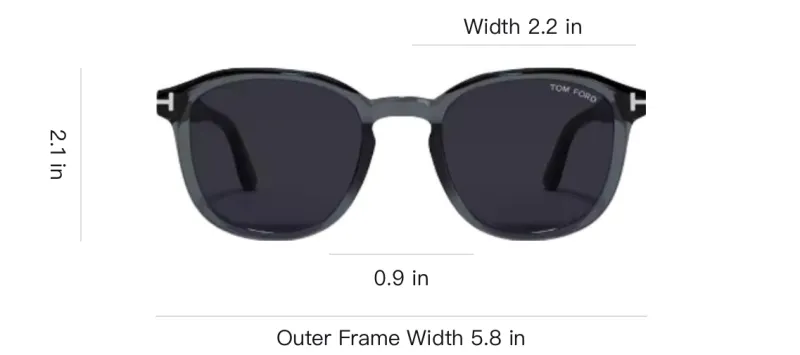 TOM FORD Plate Square Sunglasses Unisex Black-1