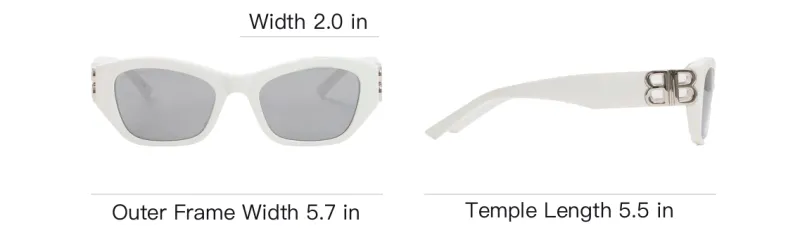 Balenciaga Plastic Irregular Shape Sunglasses Women's Label-3
