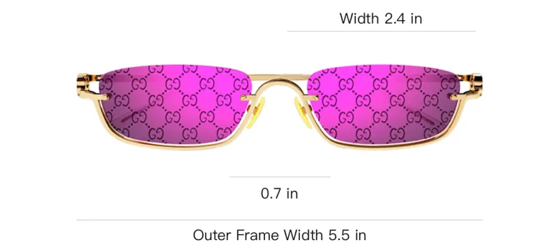 GUCCI Rectangular Frame Sunglasses-2
