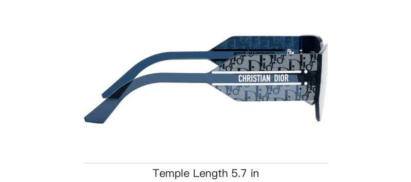 DIOR Acetate Irregular Shape Sunglasses Women's Blue-7