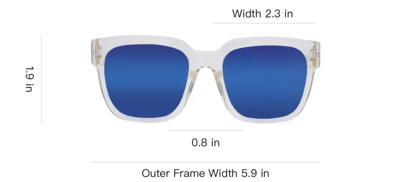 KESSLER - Square Sunglasses Unisex White-3