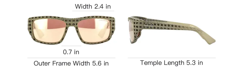 DIOR Square Sunglasses Unisex Brown-3