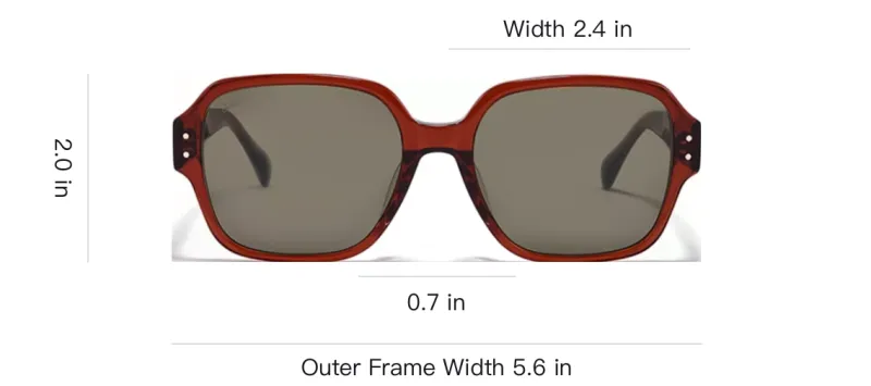Fakeme Plate Frame Irregular Shape Sunglasses Unisex Burgundy-3