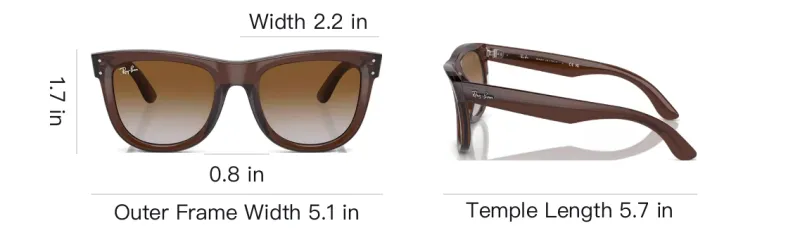 RayBan Injection Molding Irregular Shape Sunglasses Unisex Brown-3