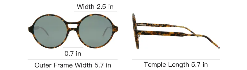 THOM BROWNE· Acetate Round Sunglasses Unisex Tortoiseshell-3