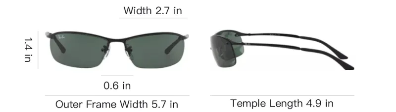 RayBan Metal Square Sunglasses Men's Black/Bronze-2