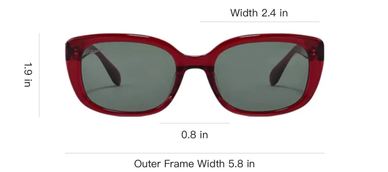 Fakeme Rectangular Sunglasses Unisex Red-3
