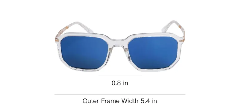 Police Acetate Metal Irregular Shape Sunglasses Men's Transparent-3