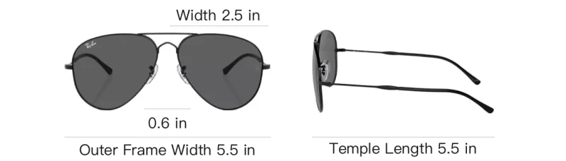 RayBan Old Aviator Pilot frame Glasses-3
