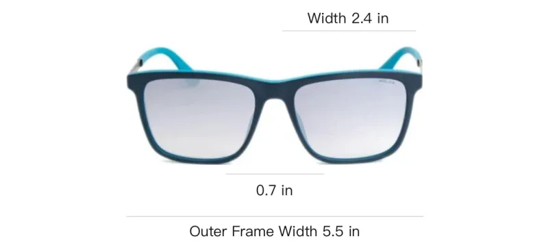 Police Acetate Irregular Shape Sunglasses Men's Blue-2