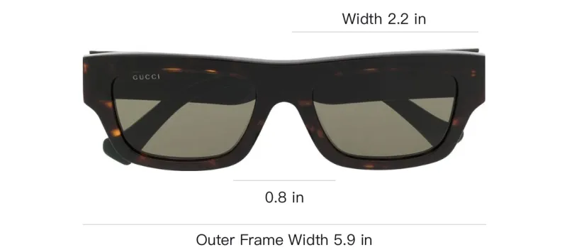 GUCCI Rectangle Frame Sunglasses-2