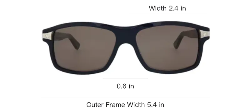 CARTIER Acetate Rectangular Sunglasses Women's Black-3