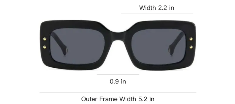 CarolinaHerrera Acetate Square Sunglasses Unisex Black-2