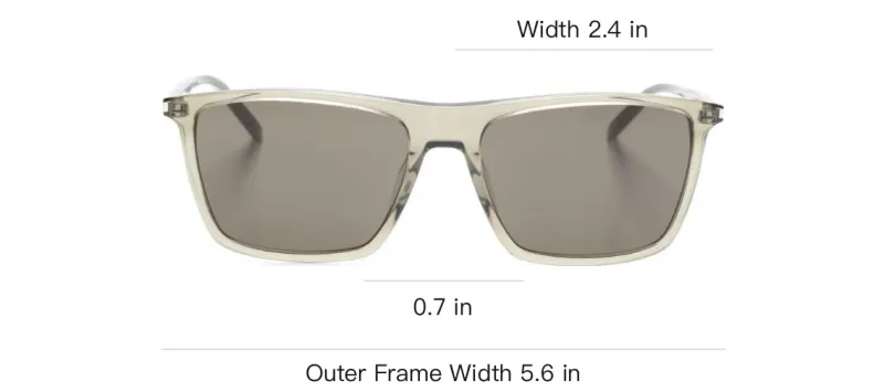 SAINT LAURENT Eyewear Rectangle frame Sunglasses-3