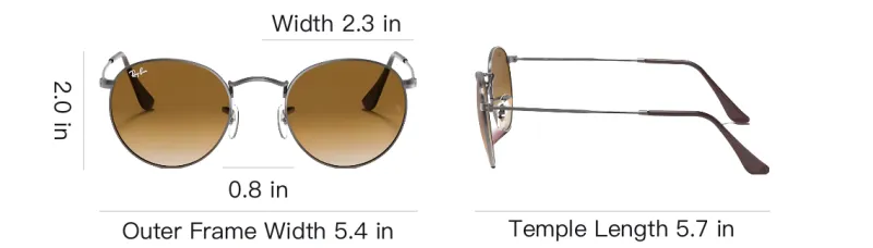 RayBan Metal Round Sunglasses Unisex Black-3