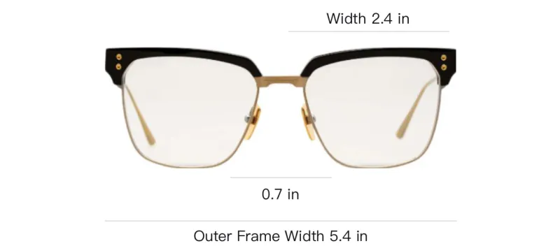 DITA Irregular Shape Eyeglass Frames Unisex Gold-2