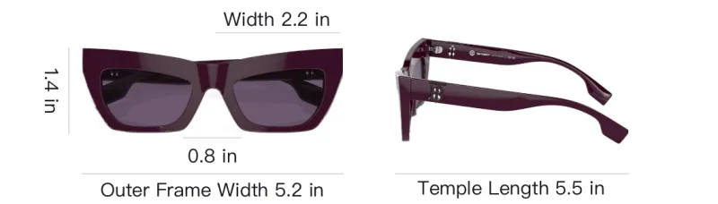 Burberry Acetyl Cat Eye Sunglasses Men's Purple-4