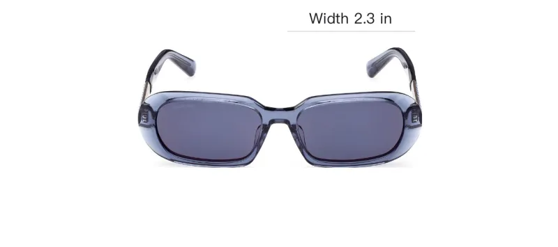 Swarovski Subject To Official Website Irregular Shape Sunglasses Women's Blue-5