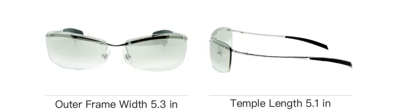 Police Titanium Nickel Alloy Irregular Shape Sunglasses Unisex Silver-3