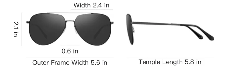 MI Stainless Steel Aviator Sunglasses Unisex Metallic Asphalt Gray-3
