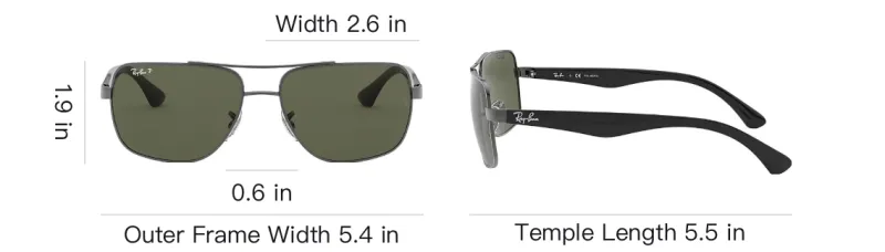 RayBan Metal Aviator Sunglasses Men's Gray-4