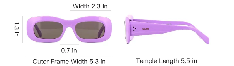 CELINE Rectangle Frame Sunglasses-3