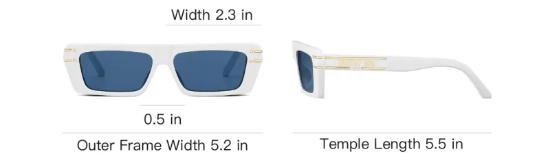 DIOR Sunglasses Women's White-3