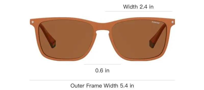 Polaroid Injection Molded Rectangular Sunglasses Men's Brown-3