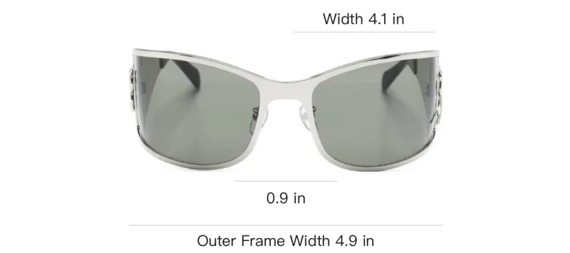 Blumarine Wraparound frame Sunglasses-3