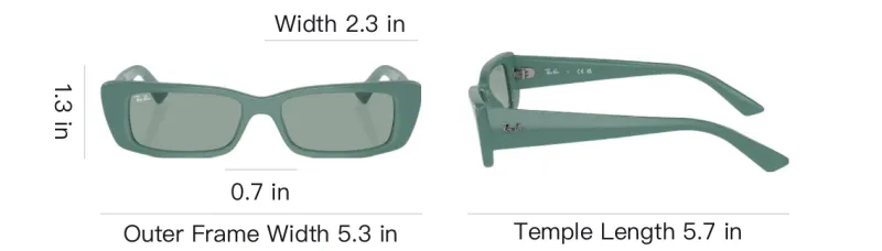 RayBan Teru Bio Based Rectangle frame Sunglasses-3