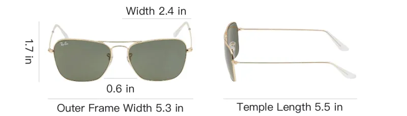 RayBan Subject To Official Website Aviator Sunglasses Unisex Gold-2