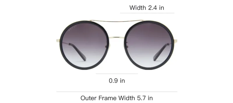 GUCCI Round Frame Sunglasses-4