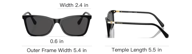 Swarovski Acetate Swarovski Crystal Irregular Shape Sunglasses Women's Black-5