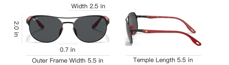 RayBan Irregular Shape Sunglasses Unisex Black-5