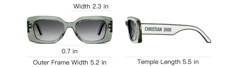 DIOR Rectangle Frame Sunglasses-3