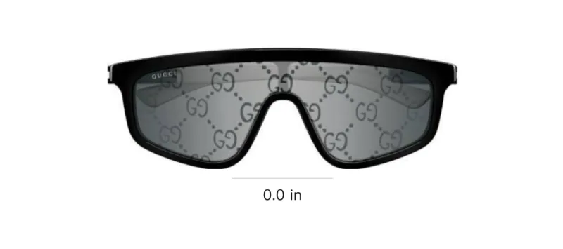 GUCCI Lens decal Shield frame Sunglasses-2